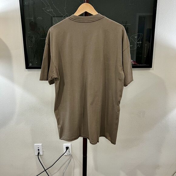 Abercrombie & Fitch - Soft Essntls Long Line T-shirt Raw Hem Medium - Dark Taupe - Picture 2 of 6